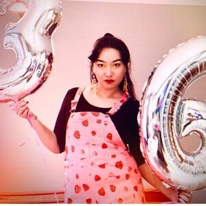 Modcloth Strawberry overalls